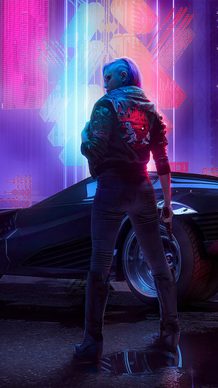 Futuristic Cyberpunk 4k Ultra HD Mobile Phone Wallpaper