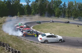 Take Part In A Friendly Yet Crazy Tandem Drifting Session