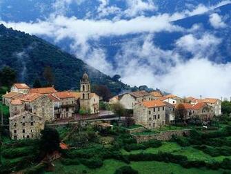 Village In Corsica France Wallpaper And Background Image