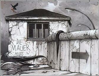 Berlin Wall A Illustration Enki Bilal Art Wallpaper