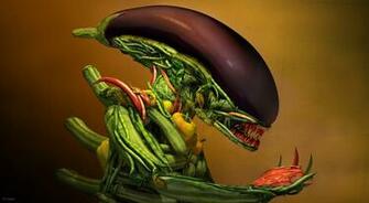 Vegetarian Alien Google Themes Wallpaper
