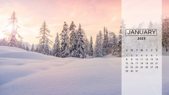 January Desktop Calendar Background Easy
