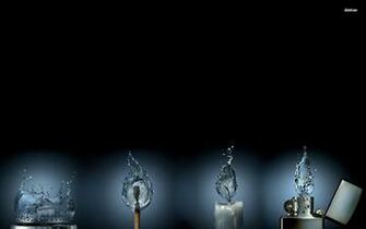 Water Flame Digital Art Wallpaper Jpg