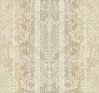 Square Cream And Beige Striped Damask Wallpaper Traditional