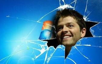 Laptop Computer Screen Misha Collins Supernatural Castiel