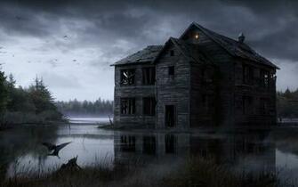 Wallpaper Background Halloween Haunted House