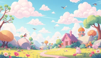 Aesthetic Cartoon Image Wallpaper