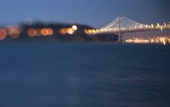 Bridge California San Fancisco Sea Coastal Bokeh Lights