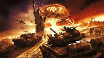 World In Conflict Explosion Statue Of Liberty Wallpaper HD