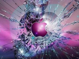 Apple Logo Broken Glass Mac Wallpaper
