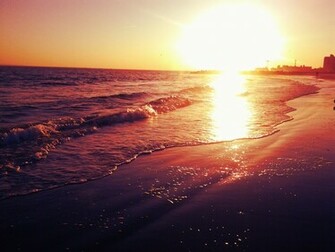 Sunrise Beach Wallpaper Waves