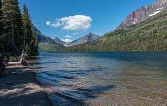 Wallpaper Glacier National Park Montana Usa Sky Mountains Trees