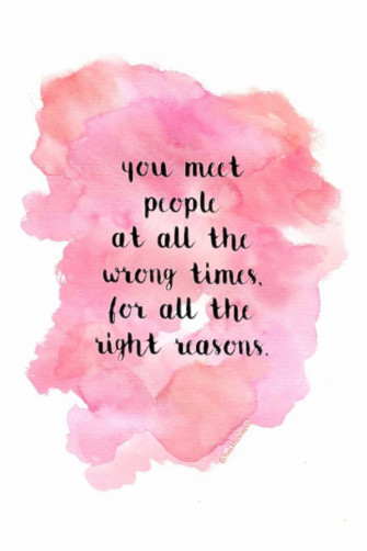 Pink Watercolor Background With Quote Black Cursive Writing And