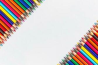 Image School Pencils Multicolor Template Greeting Card White
