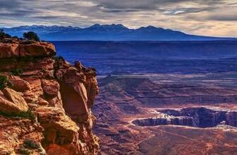 Canyonlands National Park Near Moab Utah Desert Landscape Mountains