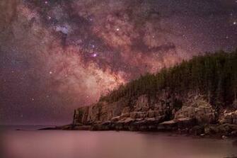 The Milky Way Rises Over Otter Cliffs Acadia National Park Maine
