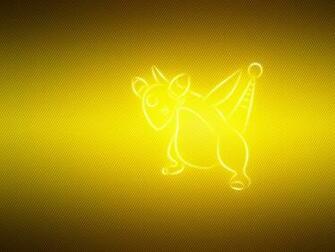 Wallpaper Ampharos Pokemon Animal Yellow