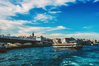 Wallpaper Istanbul Turkey Bosphorus Bridge Riverboat Cities