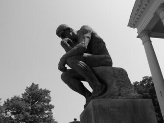 Philosophy Wallpaper The Thinker Drawing Original
