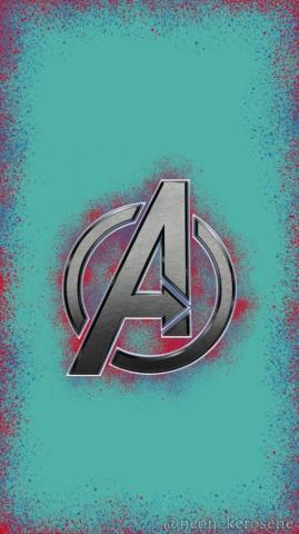 Avengers Logo Phone Background Wallpaper