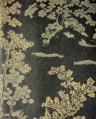 Oriental Tree Wallpaper Black And Gold Chinese Design