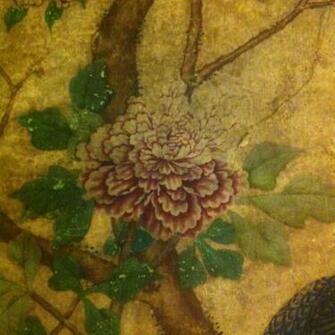 18th Century Hand Painted Wallpaper Paper