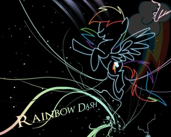 Rainbow Dash Neon Wallpaper By Overlordmelvyn