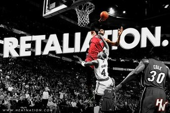 Lebron James Dunk Heat Wallpaper