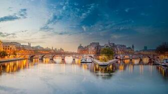 Wallpaper Paris France Seine River Bridge