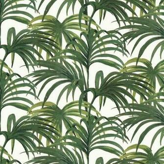 Palmeral Wallpaper Off White Green Arts And Crafts