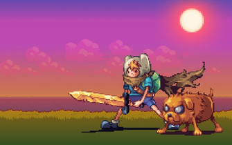 Enjoy This Pixel Art Adventure Time Wallpaper X Geekporn
