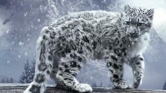 Digital Snow Leopard Desktop Pc And Mac Wallpaper