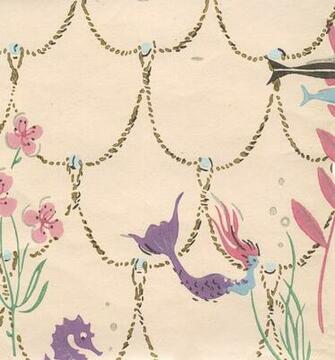 Vintage Mermaid Background Full Size Image