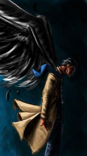 Castiel Artwork Supernatural Mobile Wallpaper
