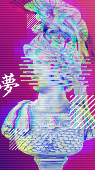 Vaporwave Aesthetic iPhone Wallpaper Top