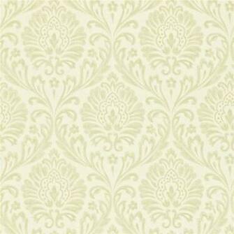 Ivory Silver Ashby Damask Maycott Sanderson Wallpaper