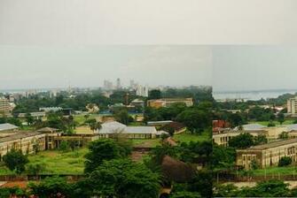 Kinshasa Rep Dem Congo Ciudad Africa Edificios Wallpaper