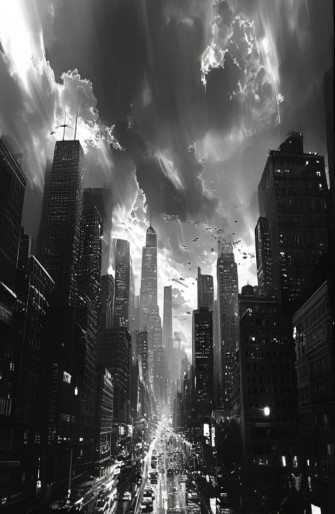 Black And White City Wallpaper