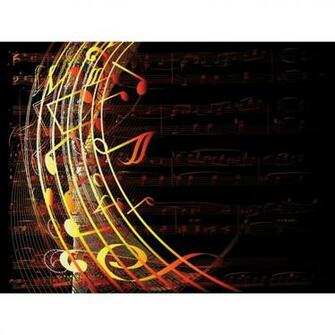 Of Orange And Yellow Music Notes Background Illustration Wallpaper