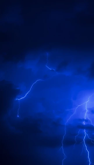 Blue Lightning Wallpaper