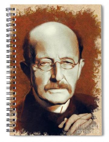 Max Planck Scientist Spiral Notebook By Esoterica Art Agency
