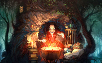 Enchanted Forest Witch HD Wallpaper By Alex Aparin