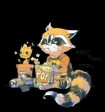 Groot And Rocket By Fermiumice