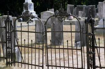 Entrance Gate To The Cemetery Located On Grounds