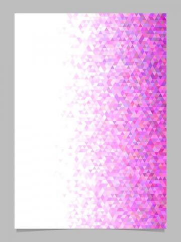 Abstract Pink Triangle Brochure Background Template Polygonal
