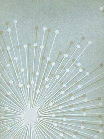 Soft Teal Abstract Floral Wallpaper Contemporary Modern