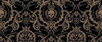 Crowned Skull Damask Wallpaper Perfect For My Daughters Bedroom