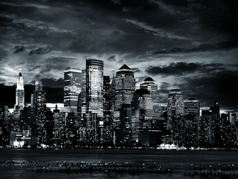 Skyline Monochrome Wallpaper
