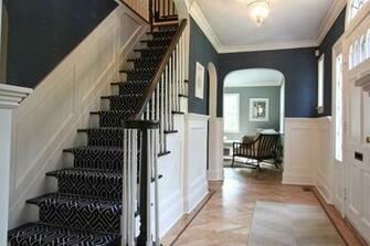 Classic Coastal Colonial Foyer Traditional Staircase