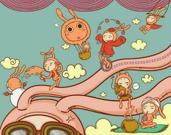 Nice Cartoon Characters Tablet Phone Wallpaper Background For Kids